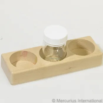 Wooden holder for 3 glass paint jars 50ml -No jars-