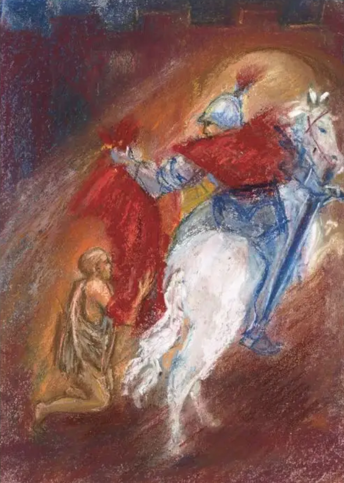 Marjan van Zeyl Postcards -1 card- Martin's Coat -95254339