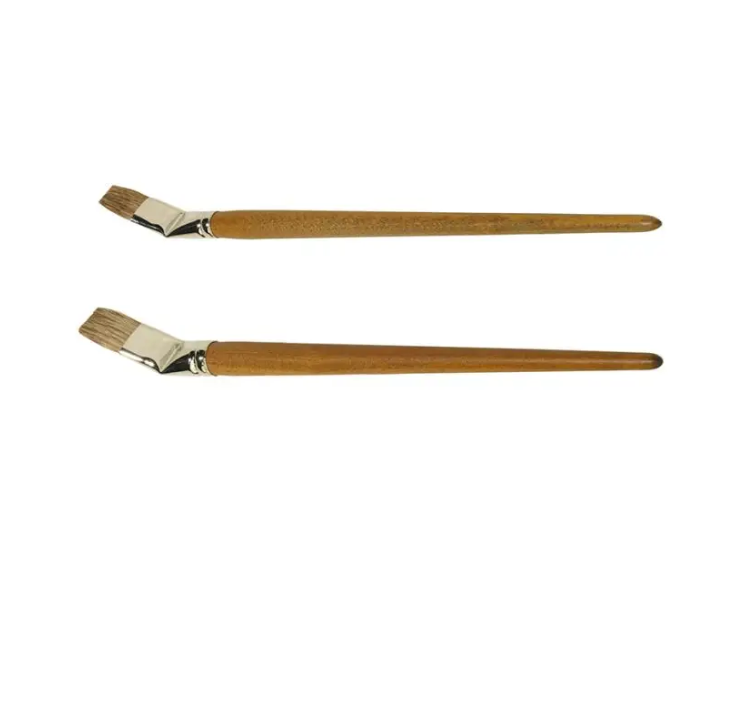 Paint Brush Ox Hair - Flat Tip -25522018- Special Curved Grip #18