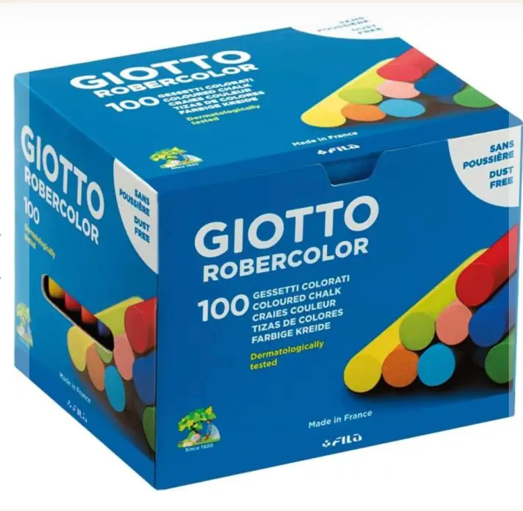 Giotto 10 colors anti-dust chalk 100 sticks