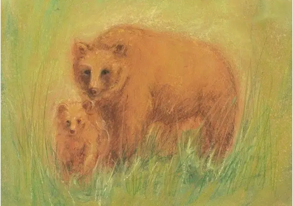 Mother Bear and Cub 1 postcard-95254356