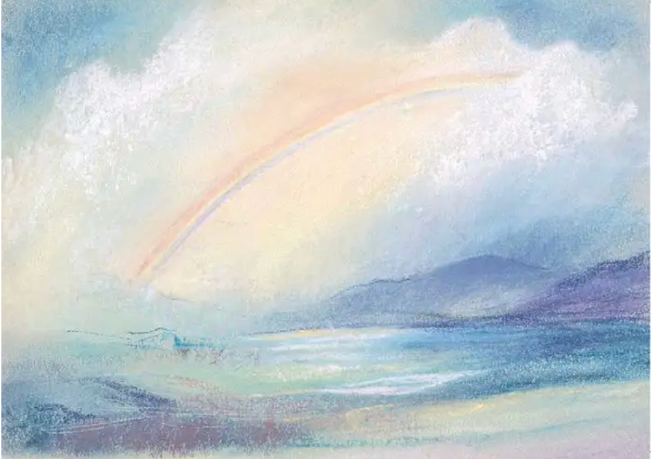 Landscape with Rainbow1 postcard-95254333