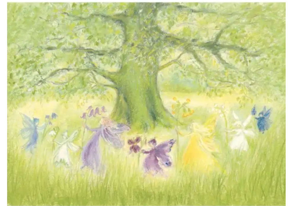 Dancing Elves 1 postcard- 95254441