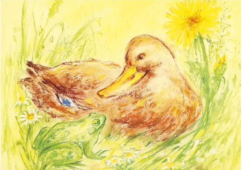 Duck and Frog 1 postcard-95254311