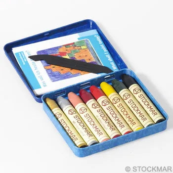 Stockmar Wax Stick Crayons Tin Case - 8 supplementary colors - Set  22-85032101