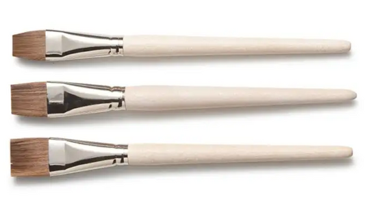 Paint Brush Synthetic Cow Hair - Short Handle for Kindergarten