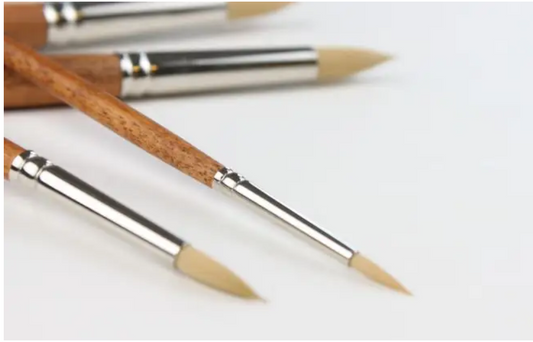 Round Paintbrush Synthetic Boar Bristle