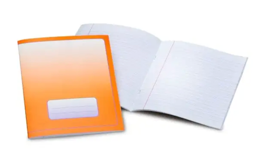 Exercise Books Small 6.3"x8.3" - lined 6-3-6 mm - Orange- 15105304
