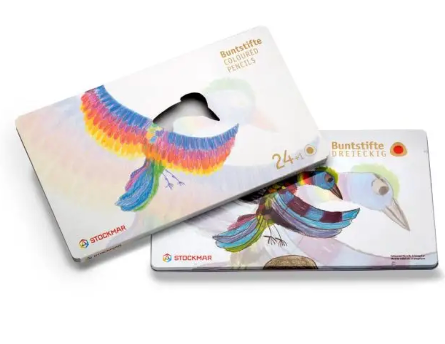 Stockmar Triangular Coloured Pencil Set - 24 assorted colors + graphite pencil