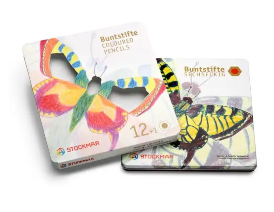 Stockmar Hexagonal Coloured Pencil Set - 12 assorted colors + graphite pencil Art. 85094112