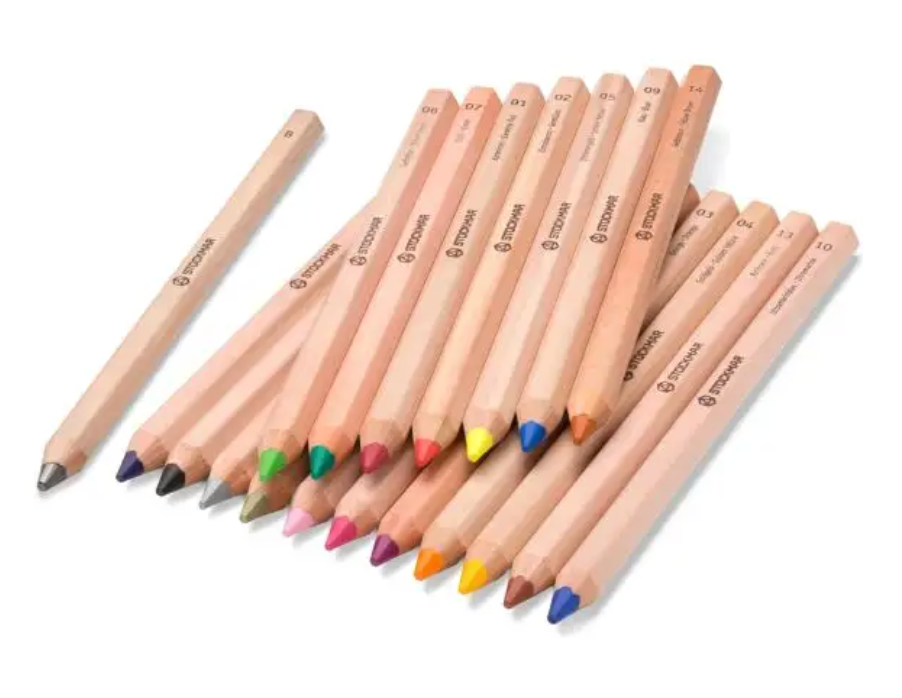 Stockmar Hexagonal Coloured Pencil Set - 18 assorted colors + graphite pencil-85094118