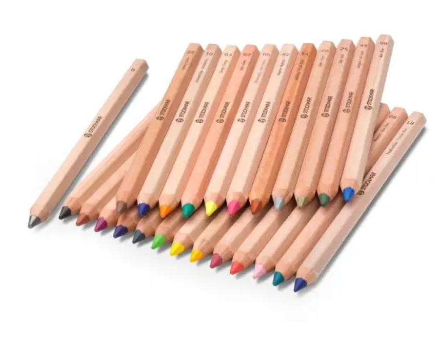 Stockmar Hexagonal Coloured Pencil Set - 24 assorted colors + graphite pencil-85094124