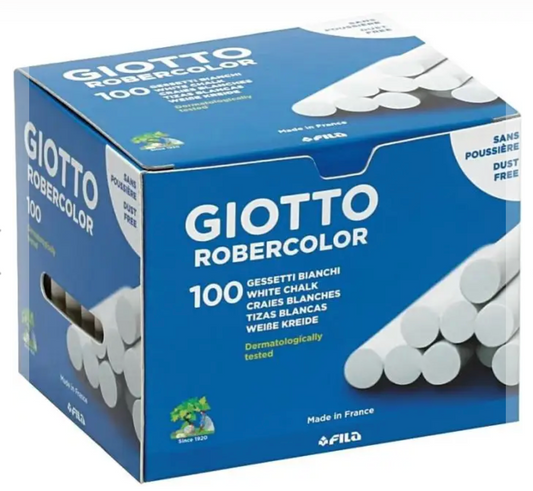Giotto White Anti-Dust Chalkboard Chalk 100 pcs