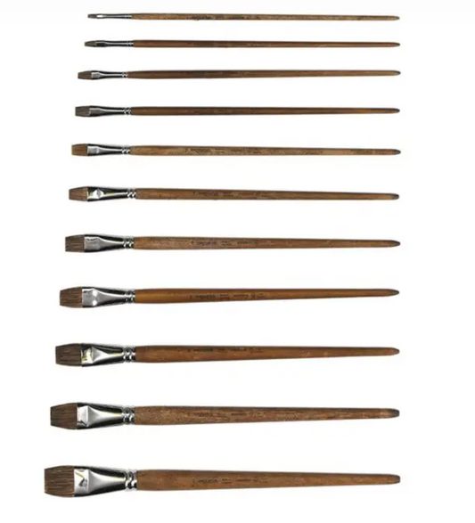 Paint Brush Cow Hair - Flat Tip
