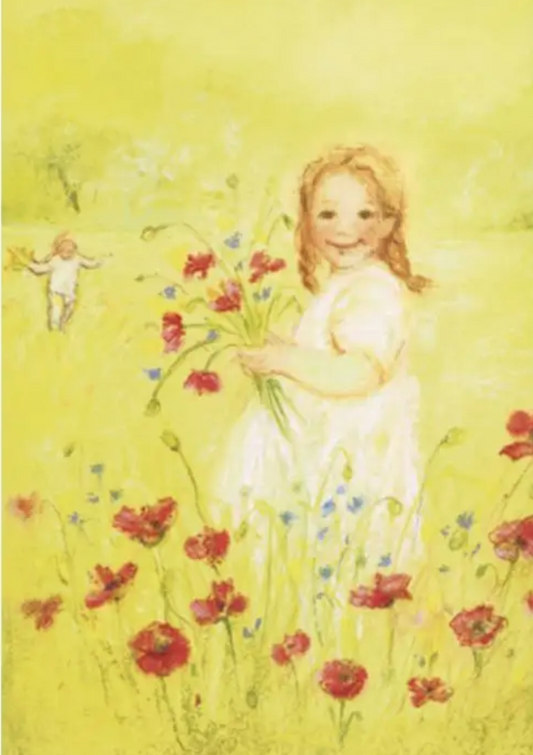 Gathering Flowers 1 postcard-95254326