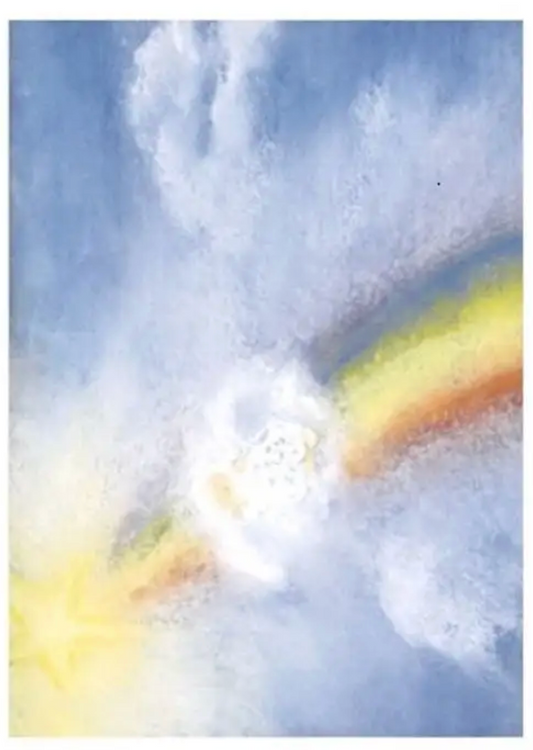 Child on a Rainbow Card with envelope- 95254601