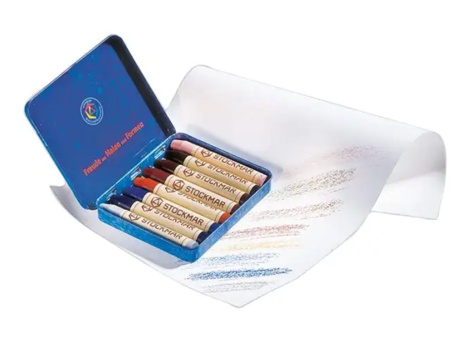Stockmar Wax Stick Crayons Tin Case - 8 supplementary colors - Set 1-85032100