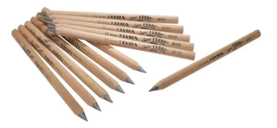 Lyra Super Ferby Triangular Unlacquered - Graphite HB - 1 pencil-20545761
