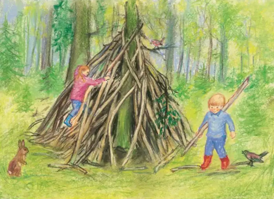 Postcard Marjan van Zeyl - Fort Building- 95254454