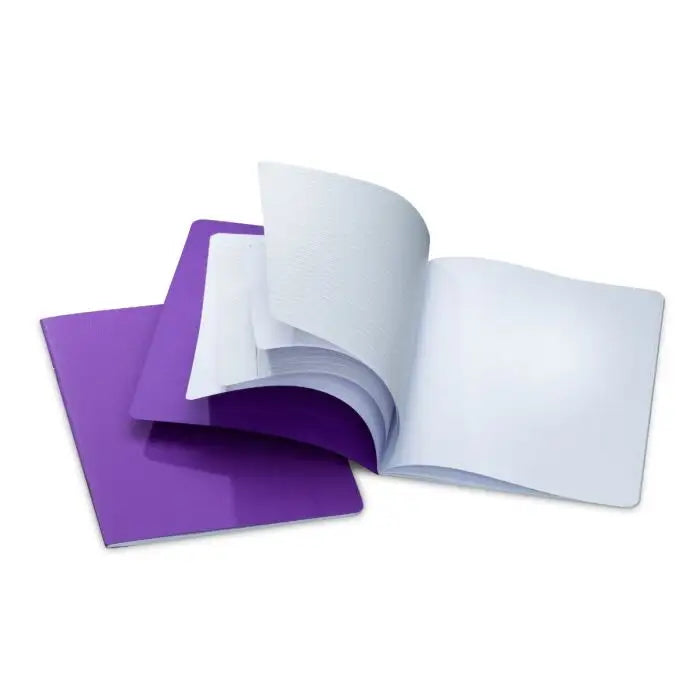 Composition Books 8.3"x11.7" - lined 6-3-6 mm page/blank Purple